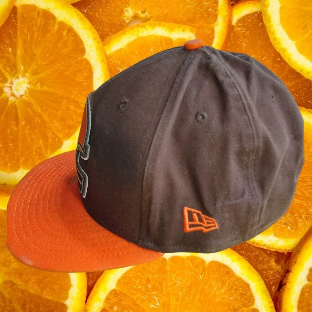 New Era 9FIFTY Cleveland Browns NFL Snapback Hat Brown Orange Flat Brim Cap Mens